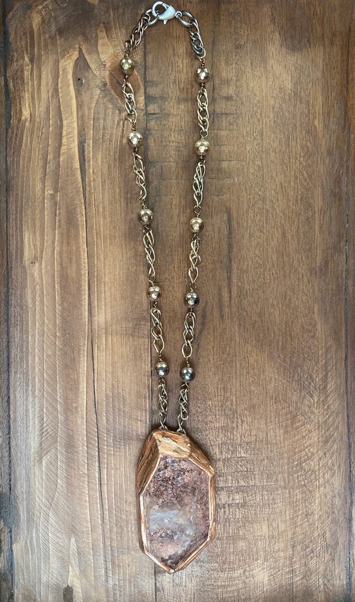 Lisa Marie Armstrong Wearable Art: long brown necklace