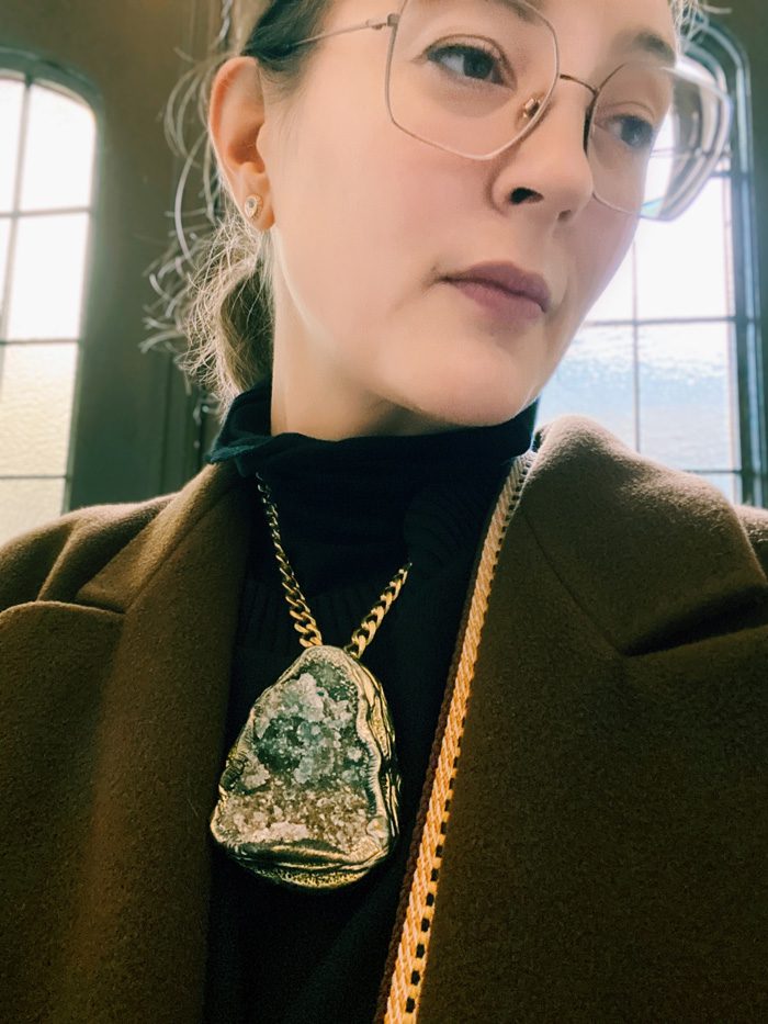 Lisa Marie Armstrong wearing her own Artisan Necklace